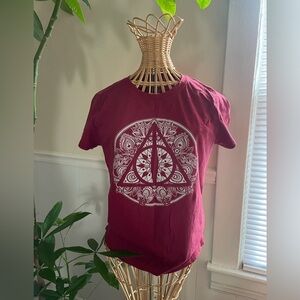 Seven Times Six Harry Potter The Deathly Hallows Henna Design graphic T shirt